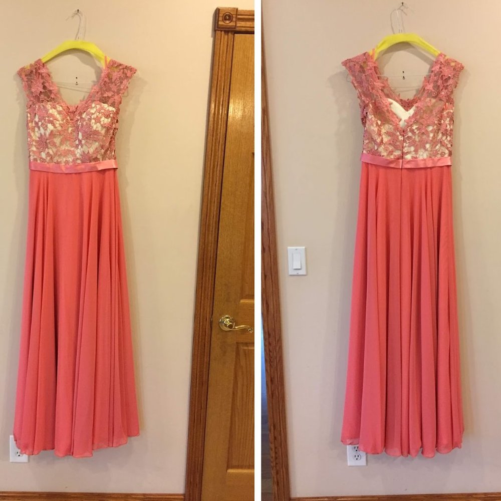 Size 8 Coral Formal Dress